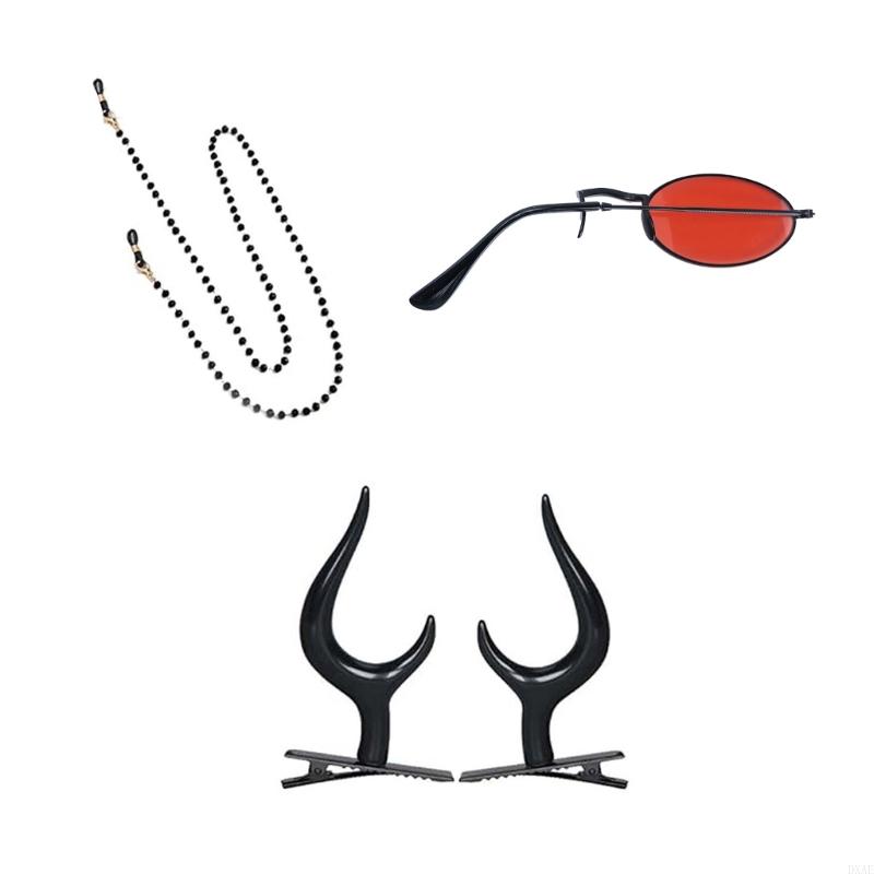 Sunglass Retainer Cord - DXAE Devil Horns Hair Clips Monocular