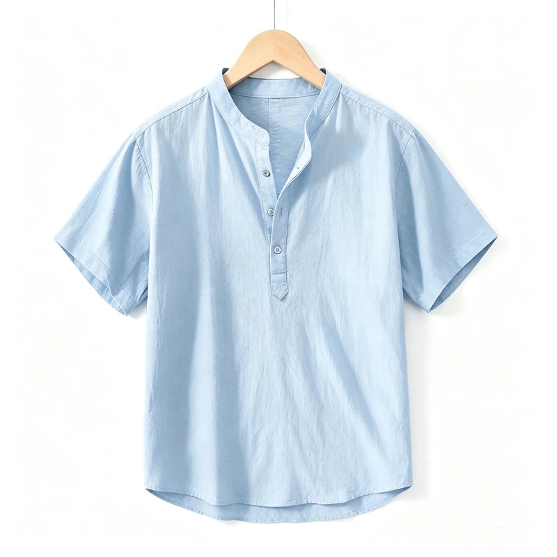 Summer Mens Short Sleeve Shirt - Linen Shirt Breathable recension och pris