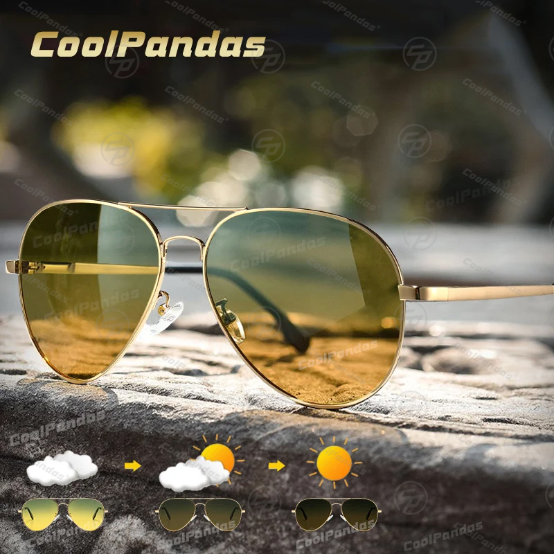 Photochromic Sunglasses Men Po - Sunglasses Aviator Polarized recension och pris