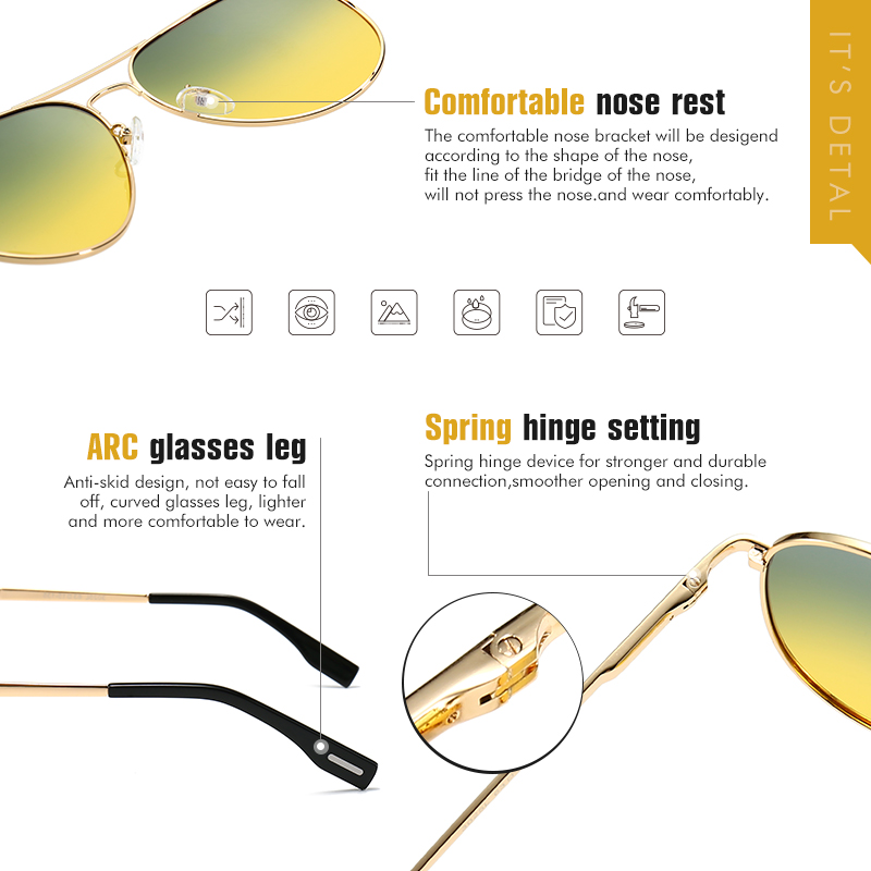 Photochromic Sunglasses Men Po - Sunglasses Aviator Polarized recension och pris