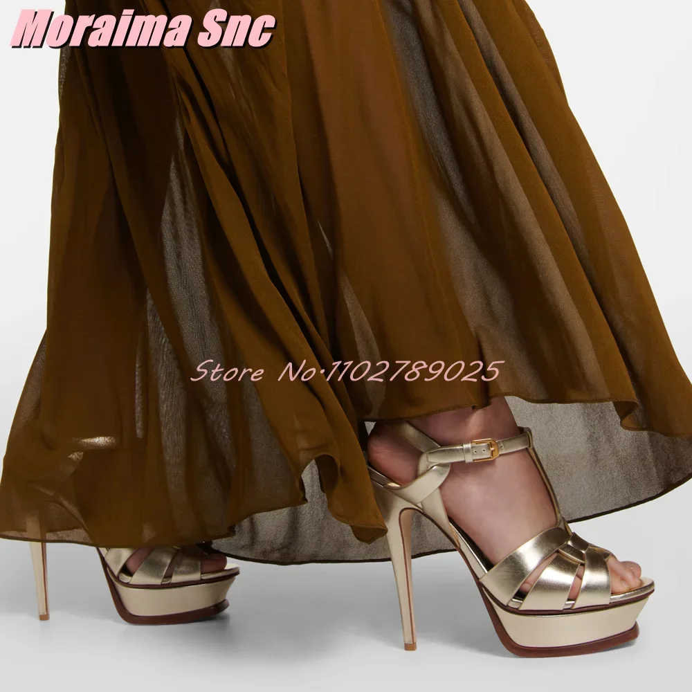 Platform Waeve T-strap Square  - Casual Sandal Leather recension och pris
