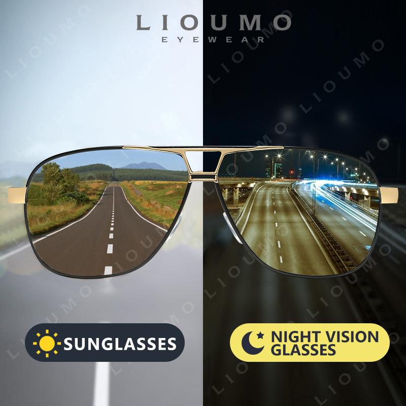 LIOUMO Aviation Sunglasses Men - Sunglasses Aviator Polarized recension och pris