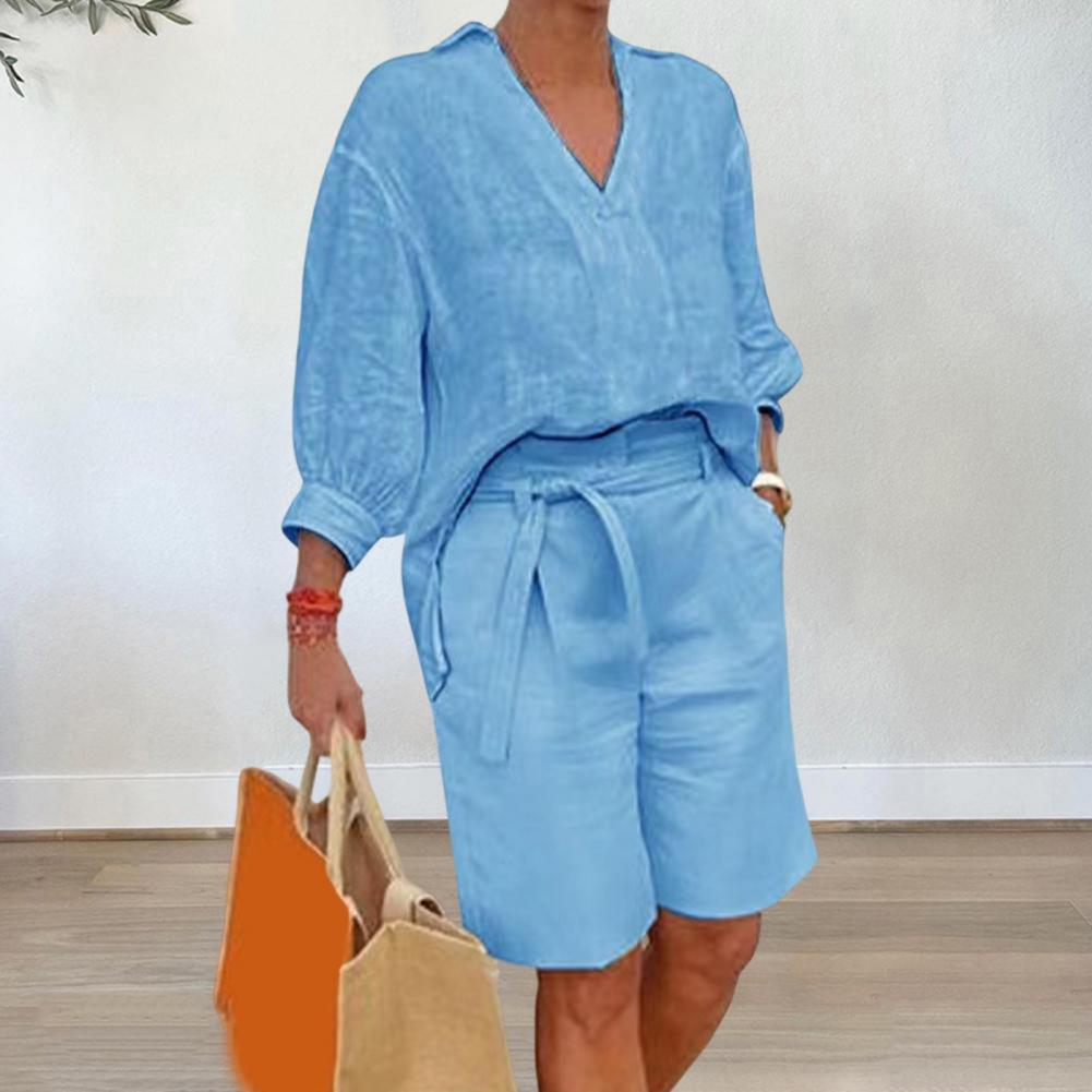 Cotton Linen Women's Two Piece - Linen Shirt Breathable recension och pris