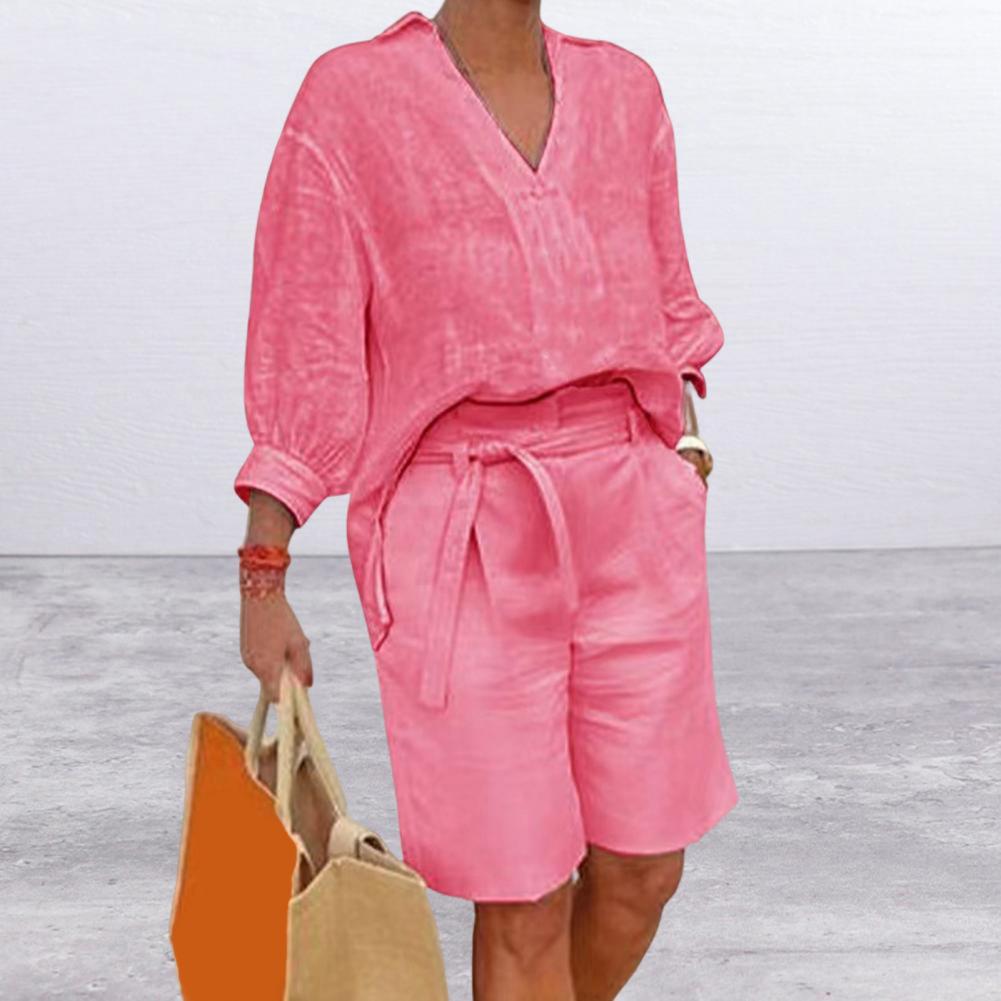 Cotton Linen Women's Two Piece - Linen Shirt Breathable recension och pris