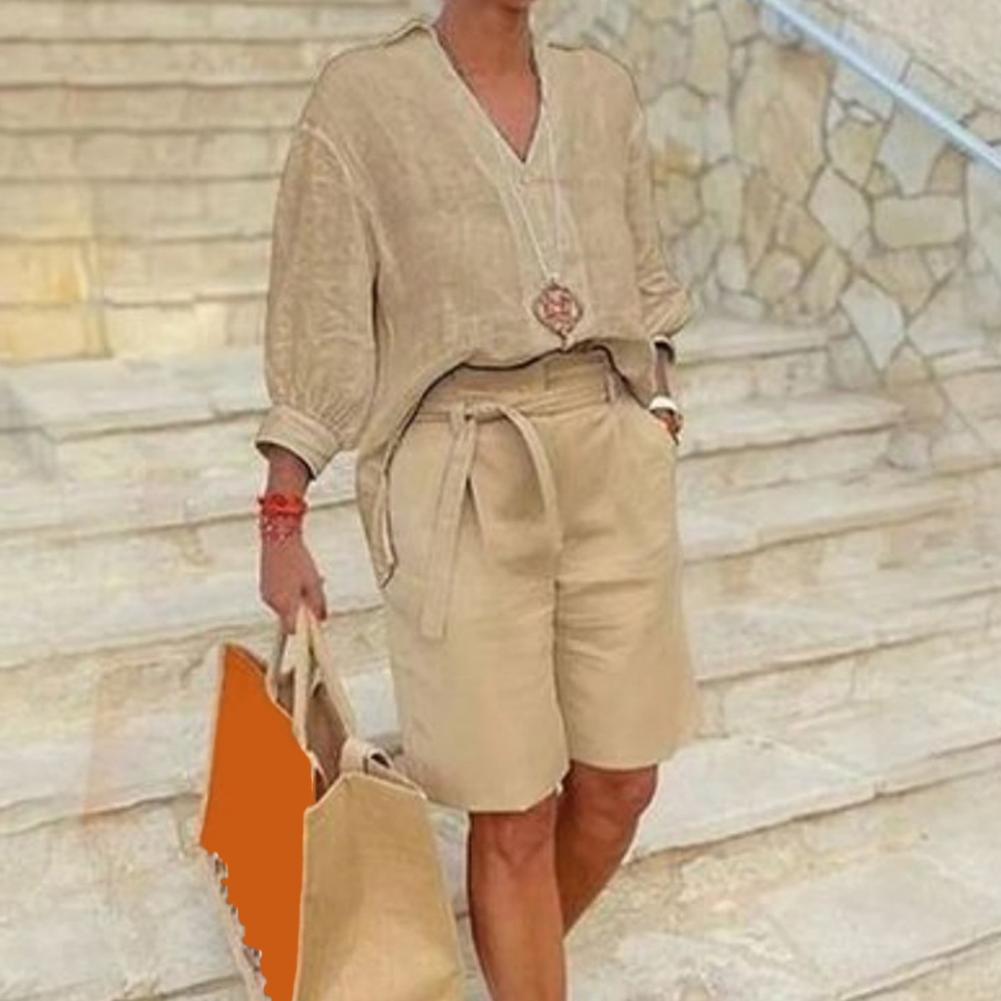 Cotton Linen Women's Two Piece - Linen Shirt Breathable recension och pris
