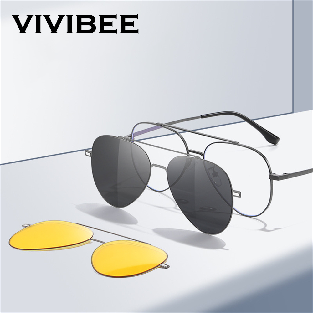 VIVIBEE Aviation Magnetic Pola - Sunglasses Aviator Polarized recension och pris