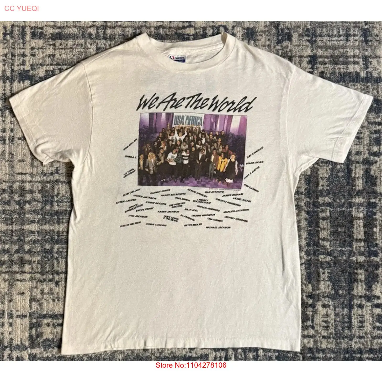 Vintage 1985 We Are The World  - Tee Graphic Print recension och pris
