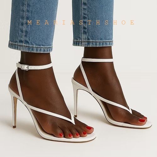 Beige Black Cross Straps Flip- - Casual Sandal Leather recension och pris