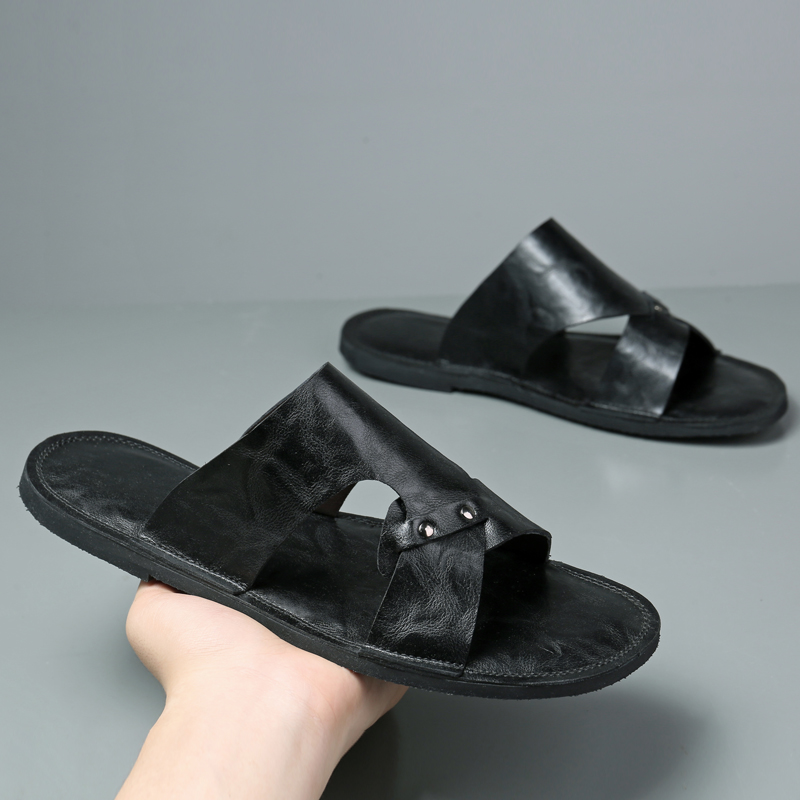 Handmade Leather Slippers Men  - Flip Flop Leather Men recension och pris