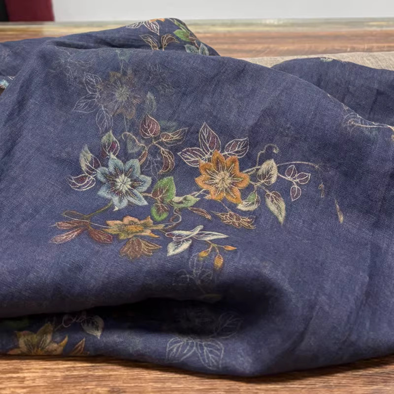 1yard High end pure flax tecid - Linen Shirt Breathable recension och pris