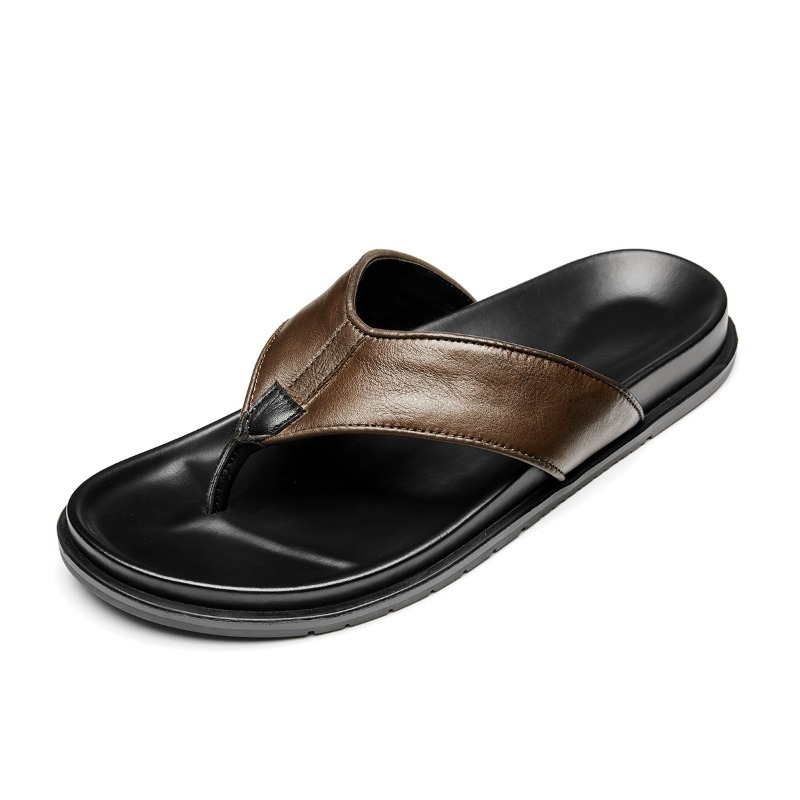 2026 Summer New Mens Genuine L - Flip Flop Leather Men recension och pris